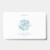 Badge Soft Pastel Succulant Yogie Silhouette Nom Insigne (Dos)