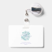 Badge Soft Pastel Succulant Yogie Silhouette Nom Insigne (Dos avec clip rétractable)