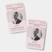 Badge Soft Pink Healthcare Worker (Recto et verso)