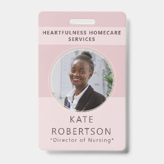Badge Soft Pink Healthcare Worker