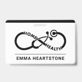 Badge Soins de santé à domicile Infirmière aidante (Back)