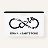 Badge Soins de santé à domicile Infirmière aidante (Dos)