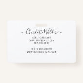 Badge Soins infirmiers Santé Soins Floral Stethoscope (Dos)