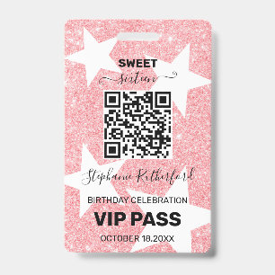 Badge Soirée VIP PASS personnalisée