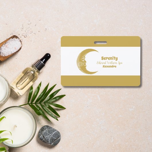 Badge Soleil et Lune Célestes Holistiques