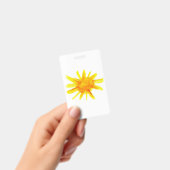 Badge Soleil jaune vif peint à la main (Manuel / portable)