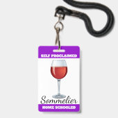 Badge Sommelier autodidacte (Avant avec lanière)