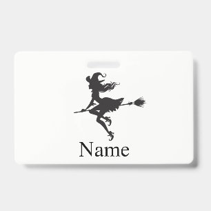 Badge Sorcière Broom Halloween Thunder_Cove