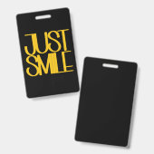Badge Souriez simplement (Avant & arrière)