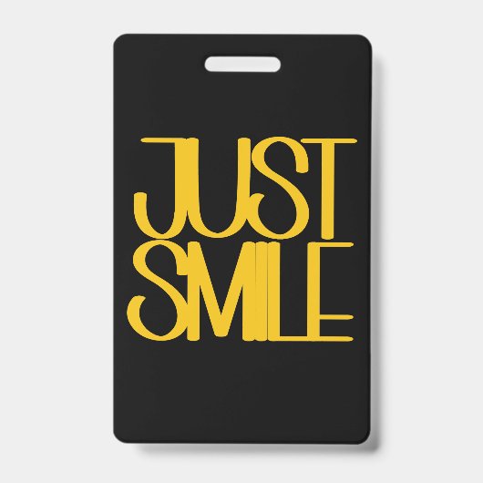 Badge Souriez simplement (Avant)