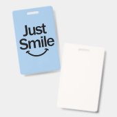 Badge Souriez simplement (Avant & arrière)