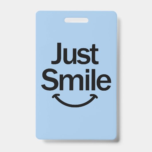 Badge Souriez simplement (Avant)
