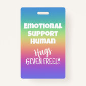 Badge Soutien émotionnel Accusations données à des humai (Devant)