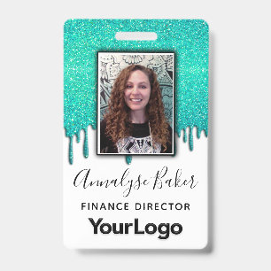 Badge Sparkly Glitter Professional CNA Infirmière Photo 