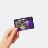 Badge Spider Steampunk sur Arrière - plan pourpre (Manuel / portable)