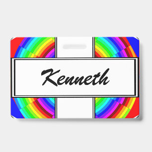 Badge Spirale arc-en-ciel par Kenneth Yoncich