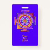 Badge Sri Yantra - Symbole hindouiste Design 1 (Devant)