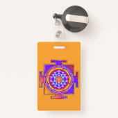 Badge Sri Yantra - Symbole hindouiste Design 1 (Back with Retractable)