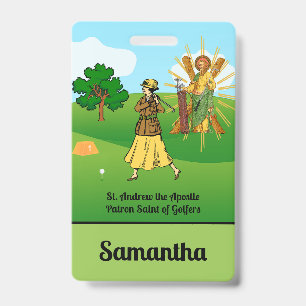 Badge SS. Andrew & Jude avec 2 Golfeuses