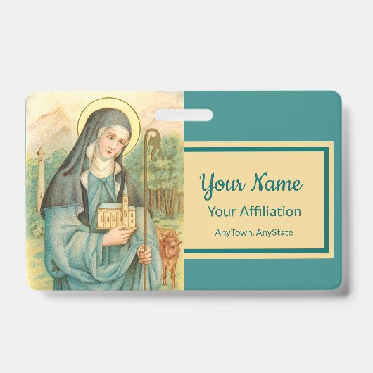 Badge St. Brigid d'Irlande (M 014) (Face)