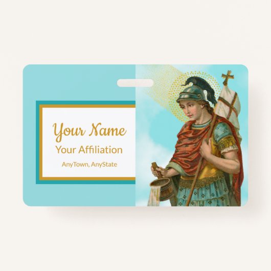 Badge St. Florian avec seau (Ciel clair; M 019) (Devant)