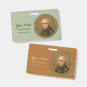 Badge St. Ignatius Loyola (BK 050) (Style 1) (Avant & arrière)