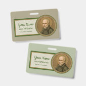 Badge St. Ignatius Loyola (BK 050) (Style 2) (Avant & arrière)