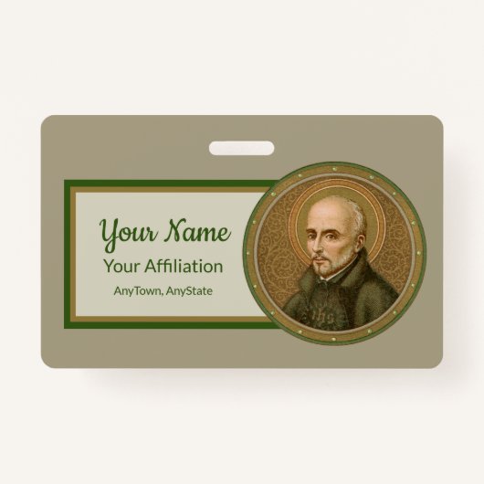 Badge St. Ignatius Loyola (BK 050) (Style 2) (Devant)