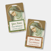 Badge St. Mary Magdalene de Pazzi (JM 45) (Style 2) (Avant & arrière)