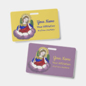 Badge St. Michael l'Archange (M 009; Style 1) (Recto et verso)