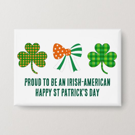 Badge St patrick Coquette Shamrock personnalisé (Recto)