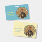 Badge St. Peter Claver (BK 058; Style 1) (Avant & arrière)