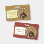 Badge St. Peter Claver (BK 058; Style 2) (Avant & arrière)