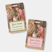 Badge St. Tarcisius recevant l'Eucharistie (BL 02) (Avant & arrière)