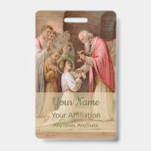 Badge St. Tarcisius recevant l'Eucharistie (BL 02) (Arrière)