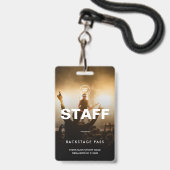 Badge Staff Crew Access Event Concert Music Festival (Avant avec lanière)