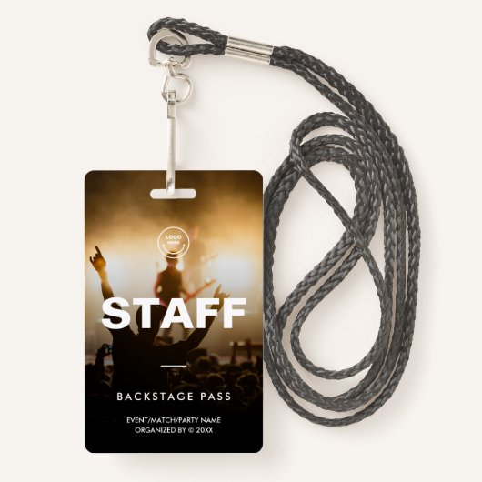 Badge Staff Crew Access Event Concert Music Festival (Devant avec lanière)