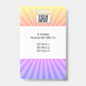 Badge Starburst Sunshine Conference Insigne d'événement (Arrière)