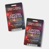 Badge Starfield avec poussière cosmique multicolore (Avant & arrière)