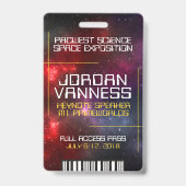 Badge Starfield avec poussière cosmique multicolore (Arrière)