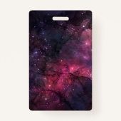 Badge Starry Stars Espace extra-atmosphérique Galaxy Mot (Devant)