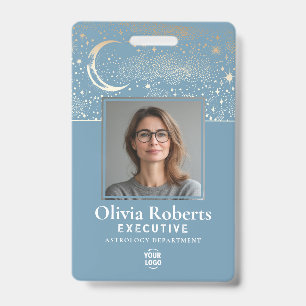 Badge Stars Moon Celestin Night ID Société Sécurité