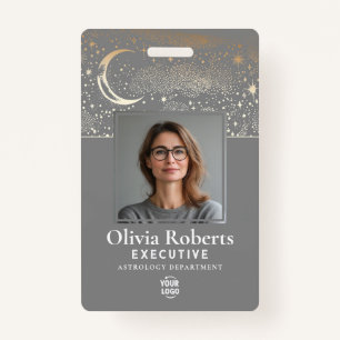 Badge Stars Moon Celestin Night ID Société Sécurité