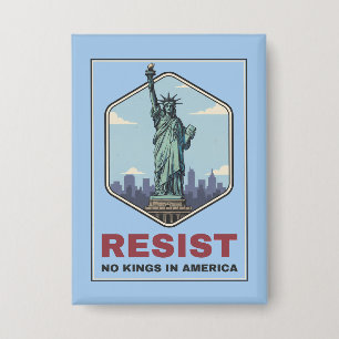 Badge Statue de la Liberté Résiste Anti-Trump