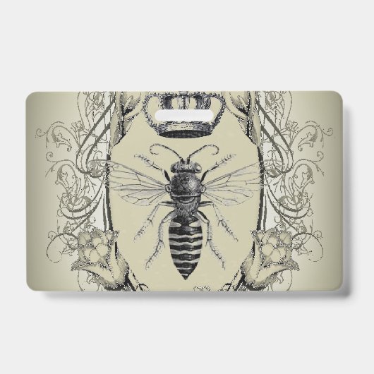 Badge steampunk beekeeper patron dame bee reine couronne (Avant)