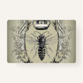 Badge steampunk beekeeper patron dame bee reine couronne (Dos)