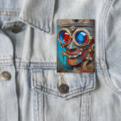 Badge Steampunk Le Portrait De L'Homme Tin (Insitu)
