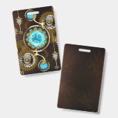 Badge Steampunk Rusty Background (Avant & arrière)