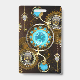 Badge Steampunk Rusty Background