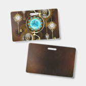 Badge Steampunk Rusty Background (Front & Back)